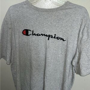 Champion Men’s 2XL Gray Short Sleeve Tee with Iconic Logo